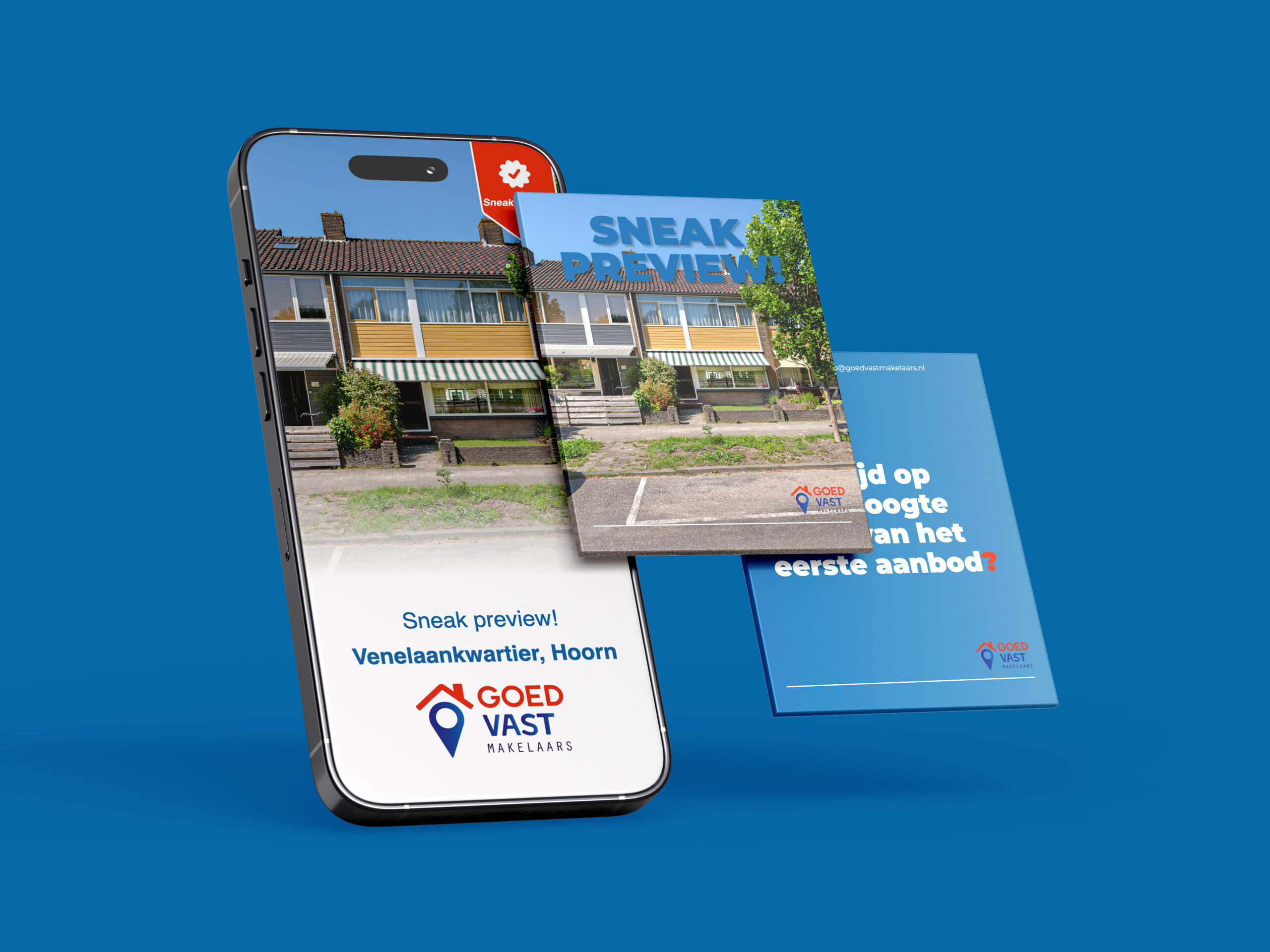 Voorbeeld van de Sneak Preview social media post van GoedVast